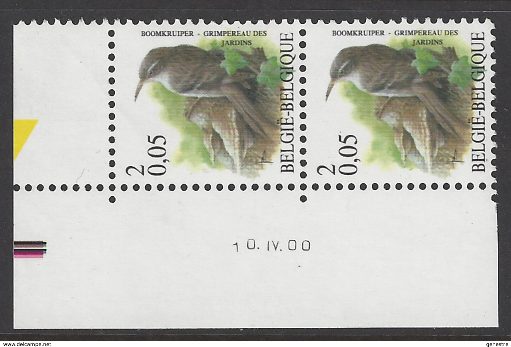 Belgique COB 2920 ** (MNH) - Date : 10.IV.00 - Planche 1 - Dated Corners