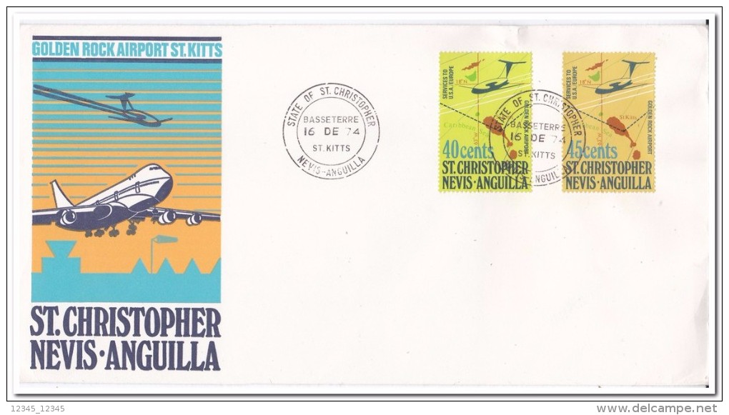 St. Christopher Nevis Anguilla 1974, Airplane - Anguilla (1968-...)