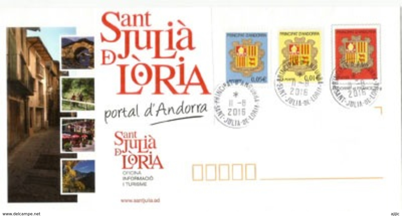 Sant Julia De Loria, Belle Enveloppe  De La Paroisse De St Julia De Loria (Portal D'Andorra) - Covers & Documents
