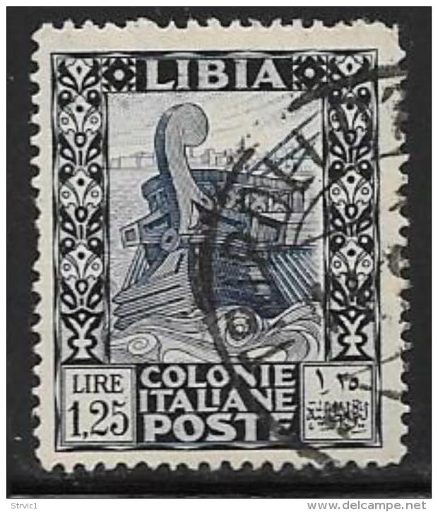 Libya, Scott # 59 Used Ancient Galley,1931 - Libya