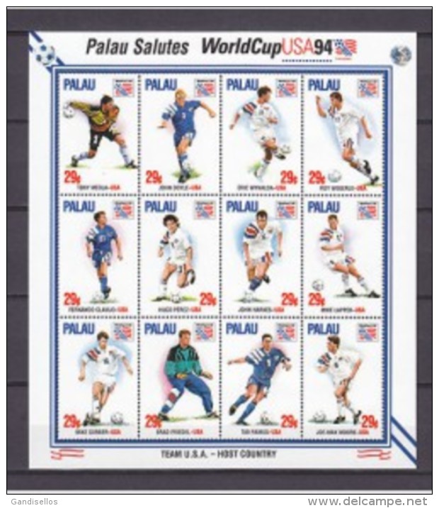 PALAU SHEET WORLD CUP USA 94 SPORTS SOCCER FOOTBALL COUPE DU MONDE - 1994 – USA