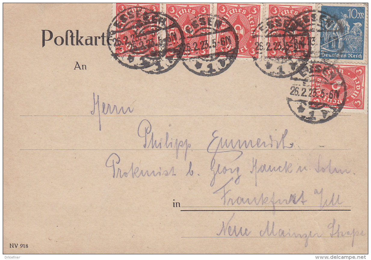 INFLA DR 5x 225, 239 MiF, Auf PK, Mit Stempel: Essen 26.2.1923 - Sonstige & Ohne Zuordnung