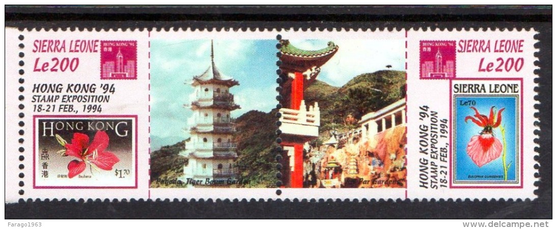 1994 Sierra Leone Links With China Pottery Pair And Miniature Sheet Complete MNH - Sierra Leone (1961-...)