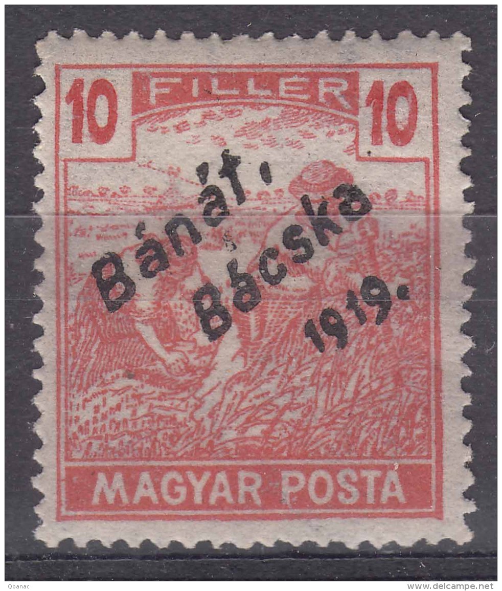 Hungary Banat Bacska 1919 MAGYAR POSTA Mi#39 Mint Hinged - Banat-Bacska