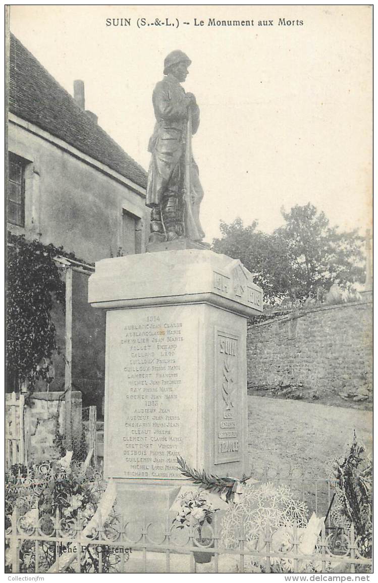 CPA FRANCE 71 "Suin, Le Monument Aux Morts". - Autres & Non Classés