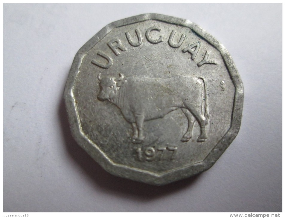 1977 URUGUAY 5 CENTESIMOS, MONEDA MONNAIE COIN ALUMINIO ALUMINUM - Uruguay