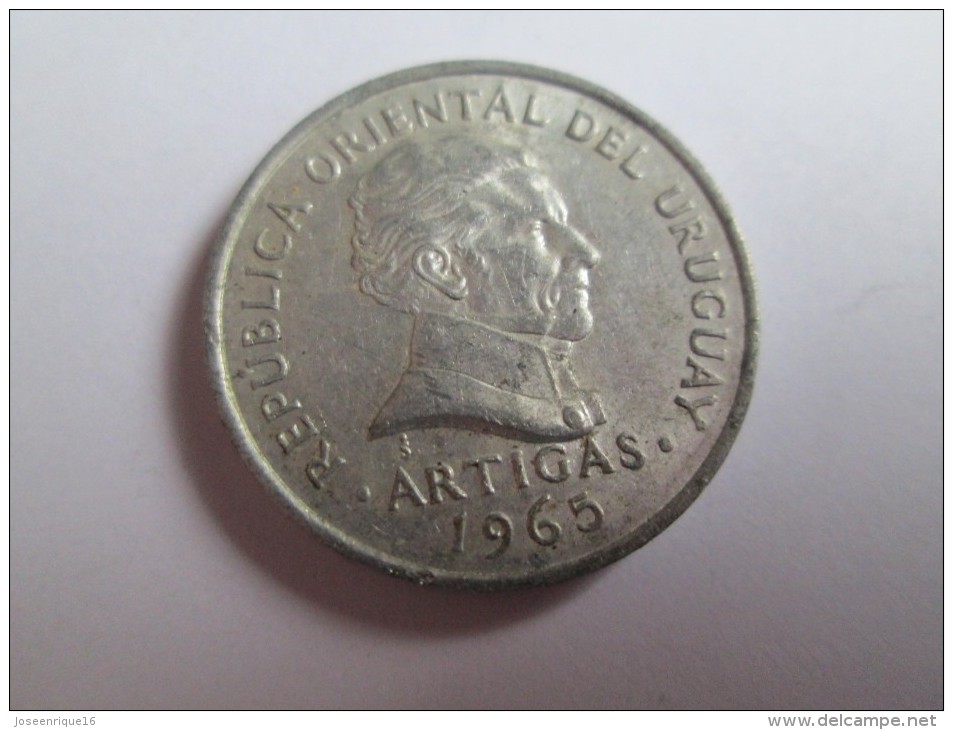 1965 URUGUAY 50 CENTESIMOS, MONEDA MONNAIE COIN ALUMINIO ALUMINUM - Uruguay