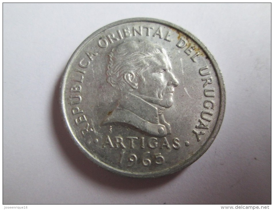 1965 URUGUAY 50 CENTESIMOS, MONEDA MONNAIE COIN ALUMINIO ALUMINUM - Uruguay