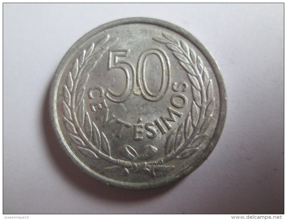 1965 URUGUAY 50 CENTESIMOS, MONEDA MONNAIE COIN ALUMINIO ALUMINUM - Uruguay