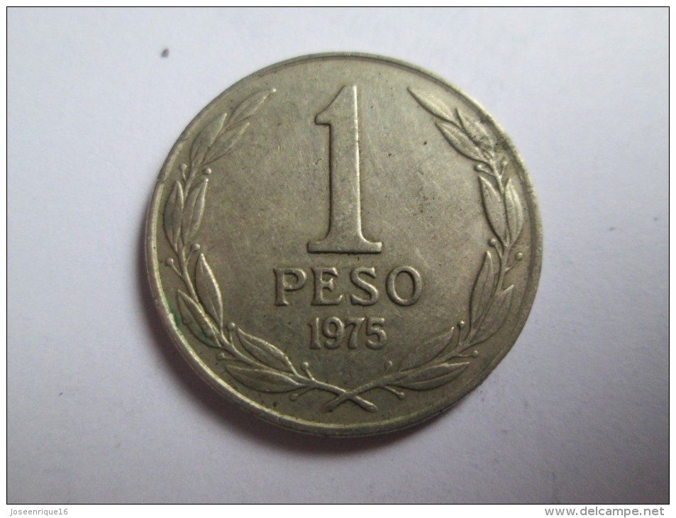 1975 CHILE 1 PESO, MONEDA MONNAIE COIN - Cile