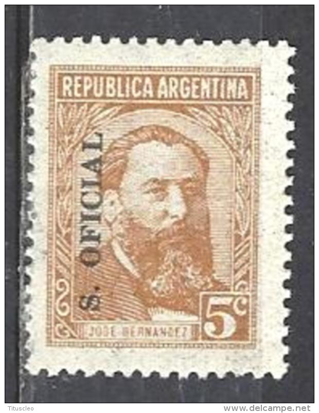 ARGENTINE S379** 5c Brun-orange José Hernandez - Oficiales