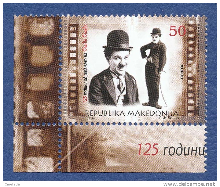 MACEDOINE Charlie CHAPLIN Neuf **. 125e Anniversaire De La Naissance. Cinéma Film, Movie. - Cinema