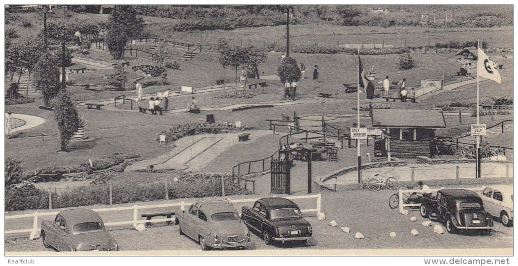 Knokke-Zoute: CITROËN TRACTION AVANT, MERCEDES 180 PONTON, CHRYSLER '48,CHEVROLET '52 - Golf Miniature/Kleine Golf - (B) - Toerisme