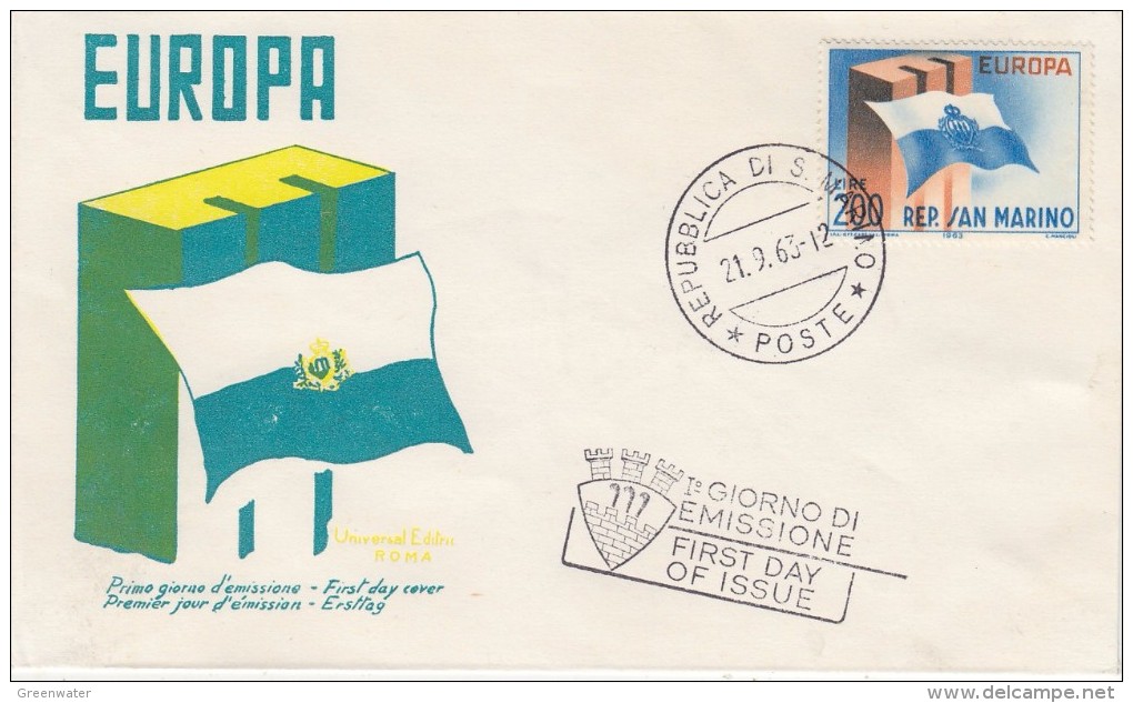 Europa Cept 1963 San Marino 1v FDC  (F5689R) - 1963