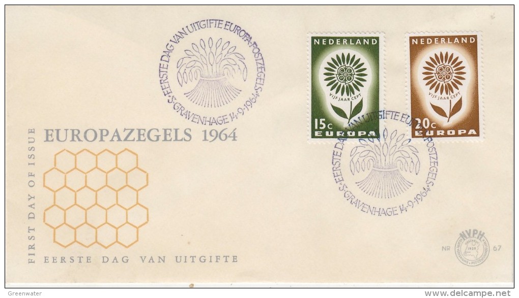 Europa Cept 1964 Netherlands 2v FDC (1F5690D) - 1964