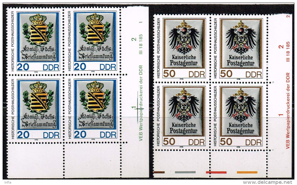 DDR 1989, Michel# 3303 - 3305 ** Mit DV - Used Stamps