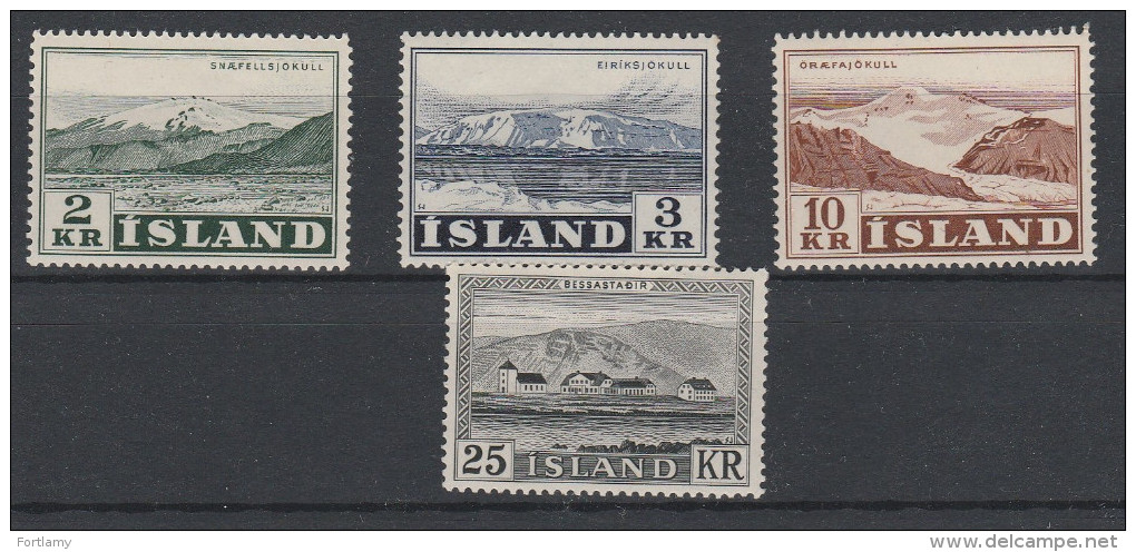 LOT 2 ISLANDE N°274-275-276-277 ** - Neufs