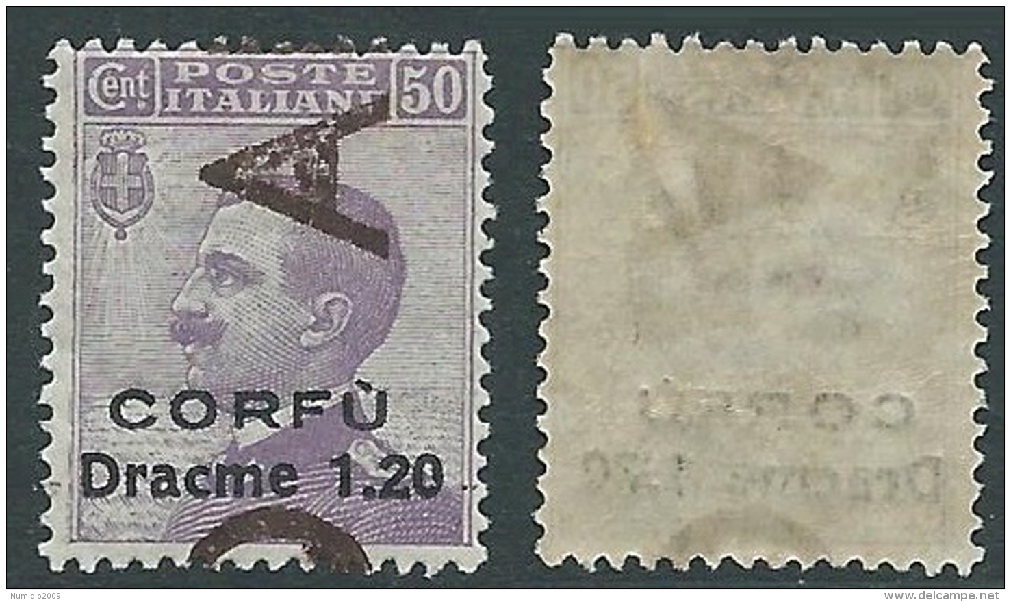 1923 CORFU EFFIGIE 1,20 D DEMONETIZZATO MNH ** - D8 - Korfu