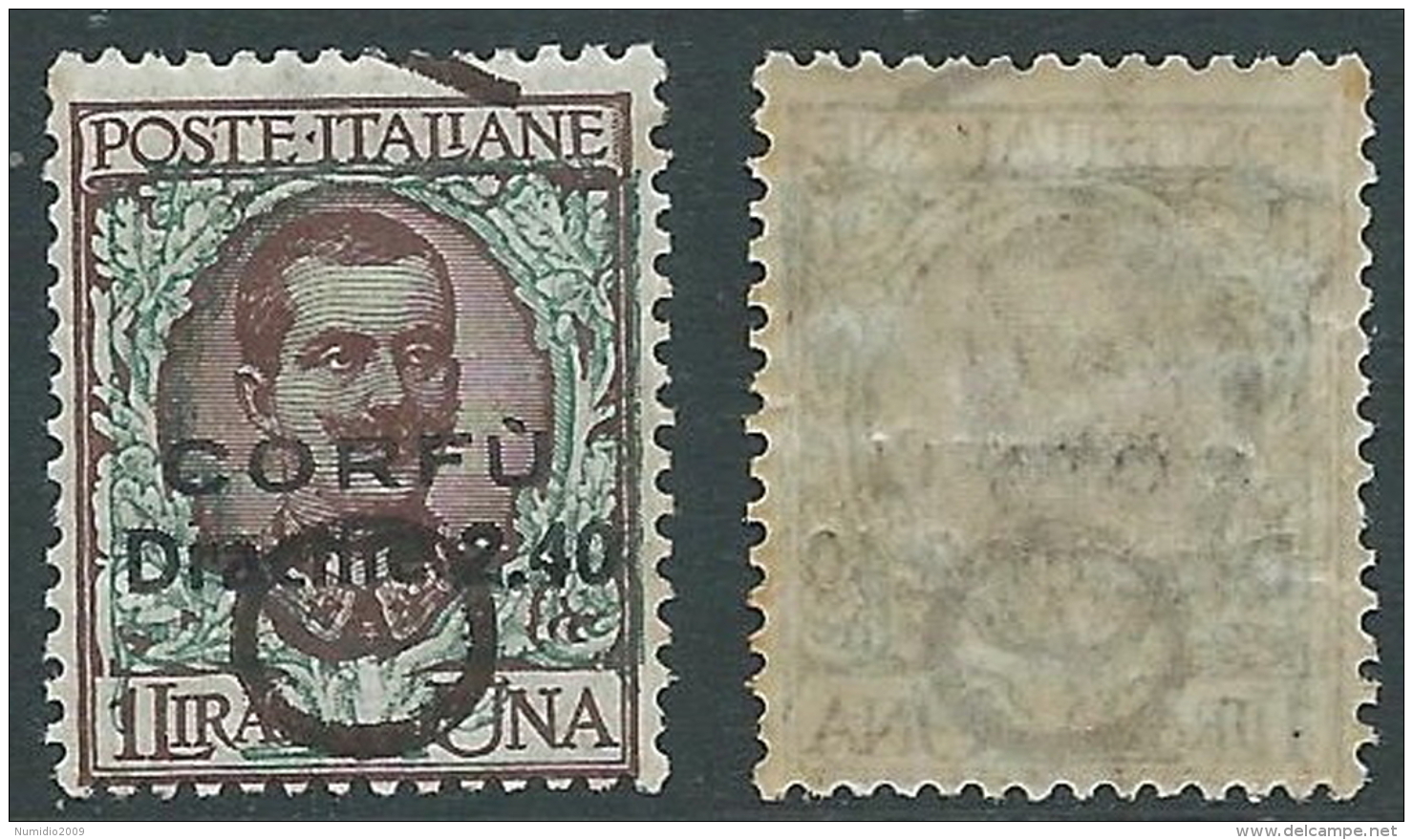 1923 CORFU FLOREALE 2,40 D DEMONETIZZATO MNH ** - D8 - Korfu