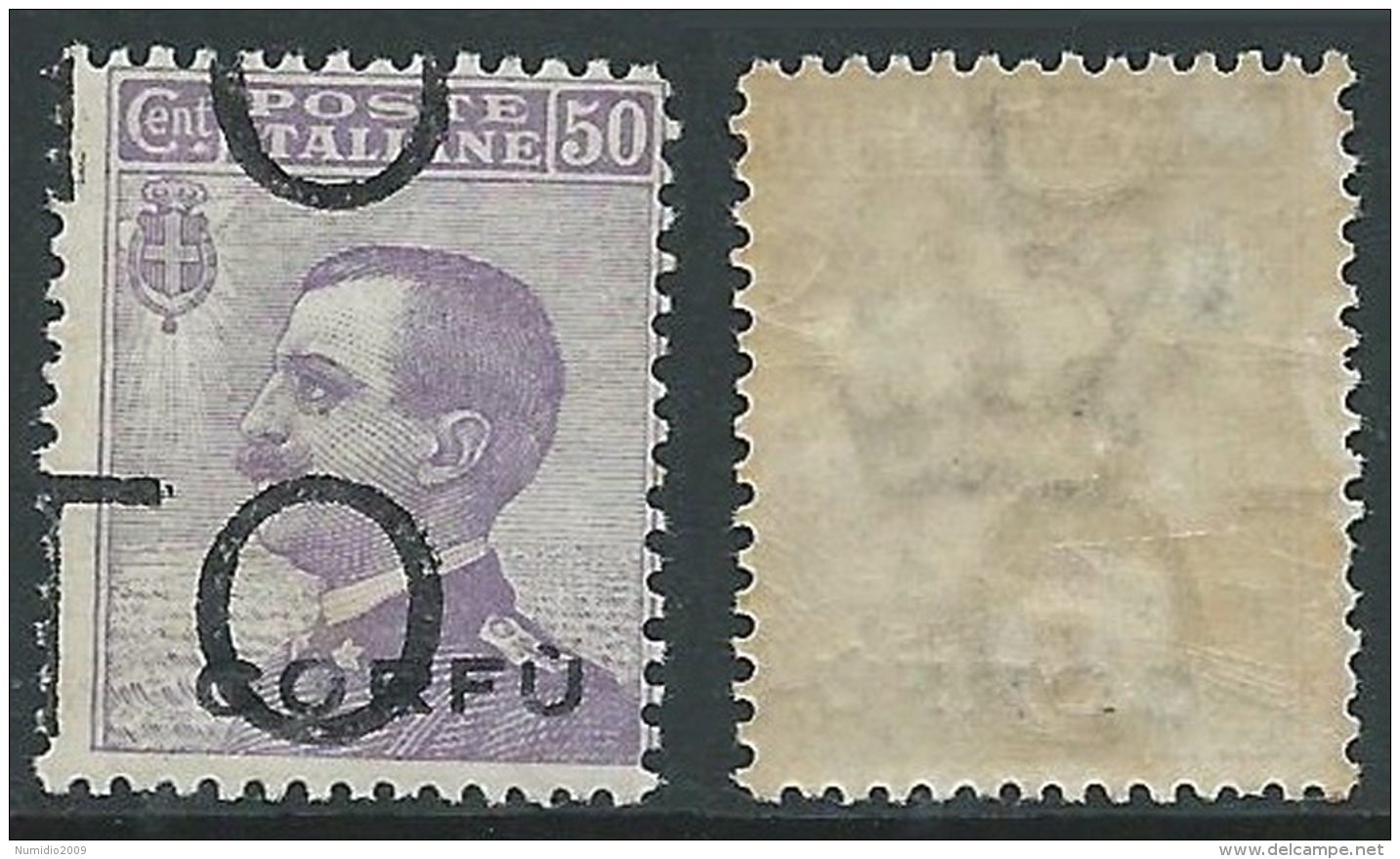 1923 CORFU EFFIGIE 50 CENT DEMONETIZZATO MNH ** - D8 - Corfù