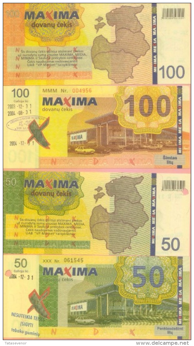 Lithuania Local MAXIMA Supermarket Currency Set - Lithuania