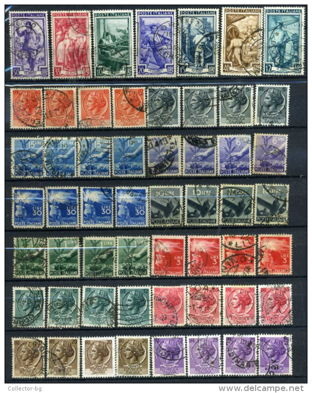 RARE LOT SET 1+3+5+6+10+12+15+20+25+30+35+40+50 LIRE ITALY ITALIANE  DIFFRENT COLOR  STAMP TIMBRE SUPERB LOW PRICE - Verzamelingen