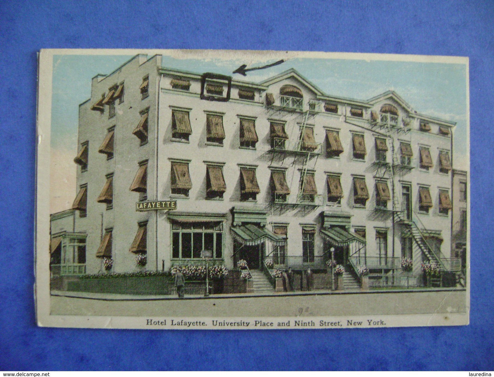 CP AMERIQUE- ETATS UNIS - HOTEL LAFAYETTE- UNIVERSITY PLACE AND NINTH STREET NEW YORK - 1925 - Cafés, Hôtels & Restaurants