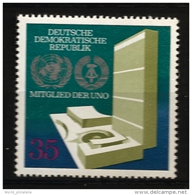 Allemagne DDR 1973 N° 1570 ** ONU, Nation Unies, Architecture, Droits De L'homme, Paix, Sécurité, Economie, Armée - Neufs