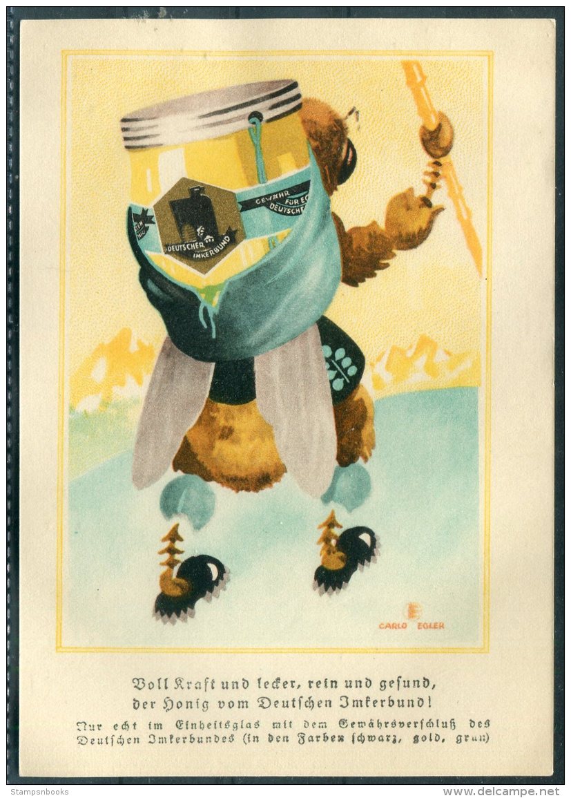 Germany Deutsche Reich Honey Bee Deutscher Inkerbund ISS Deutschen Honig Advertising Postcard - Advertising