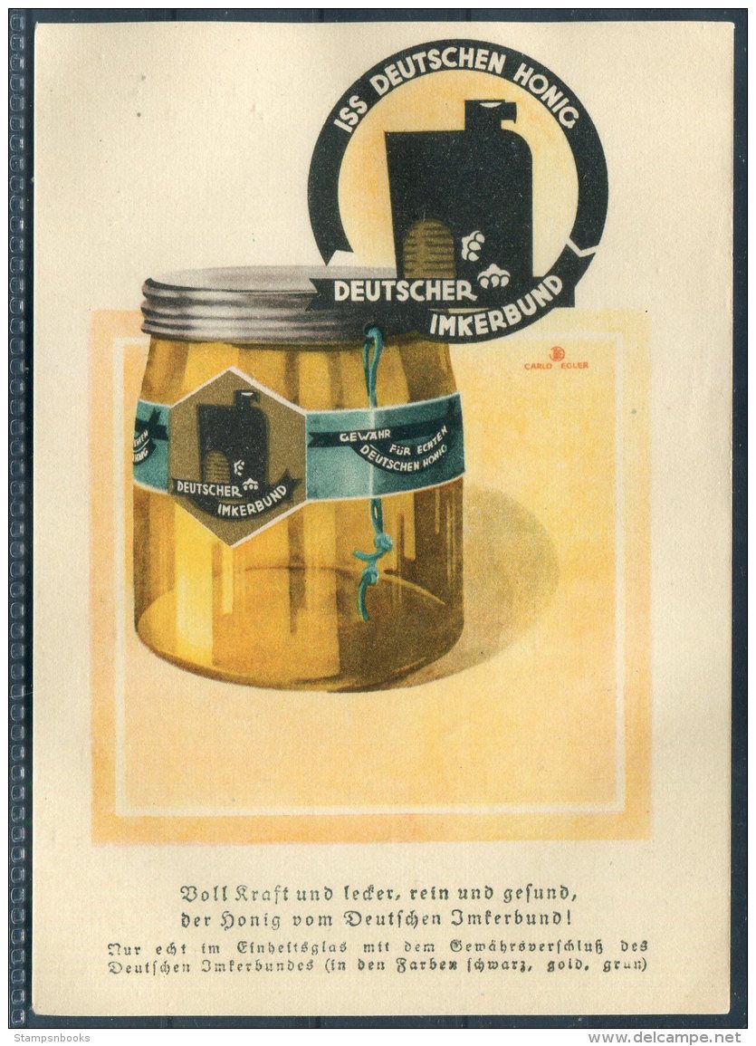 Germany Deutsche Reich Honey Bee Deutscher Inkerbund ISS Deutschen Honig Advertising Postcard - Advertising