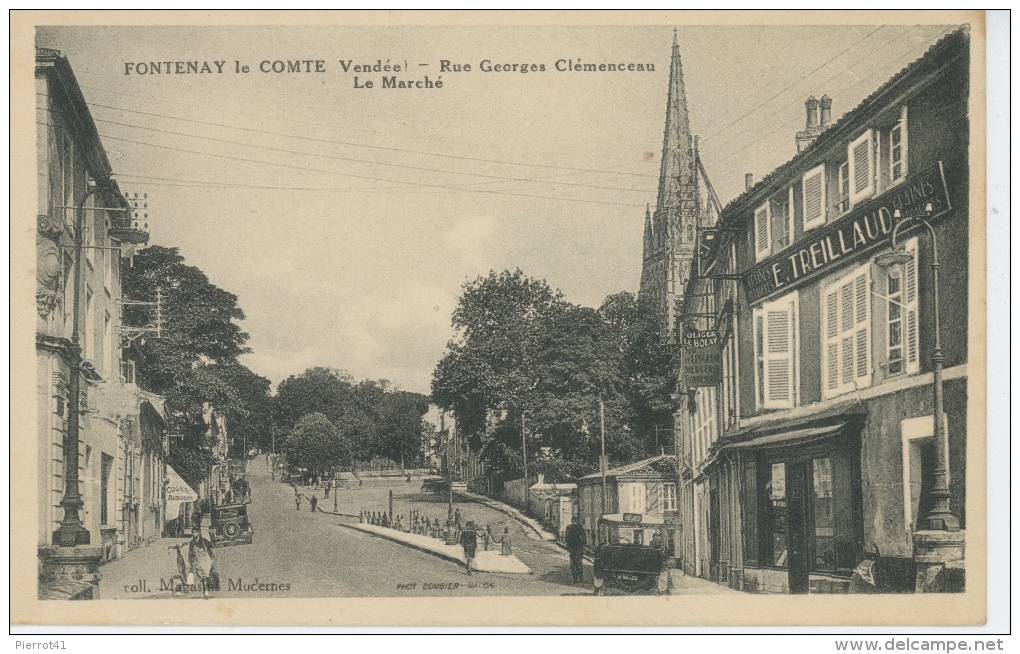 FONTENAY LE COMTE - Rue Georges Clémenceau - Le Marché - Fontenay Le Comte