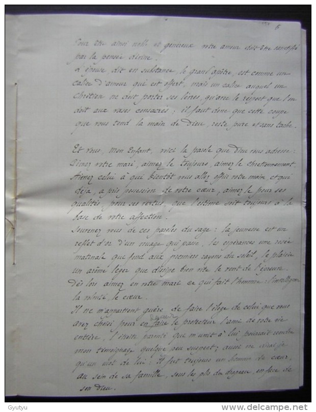 Discours Pour Un Mariage Religieux...8 Pages écrites, Manuscrit à Dater - Manuskripte