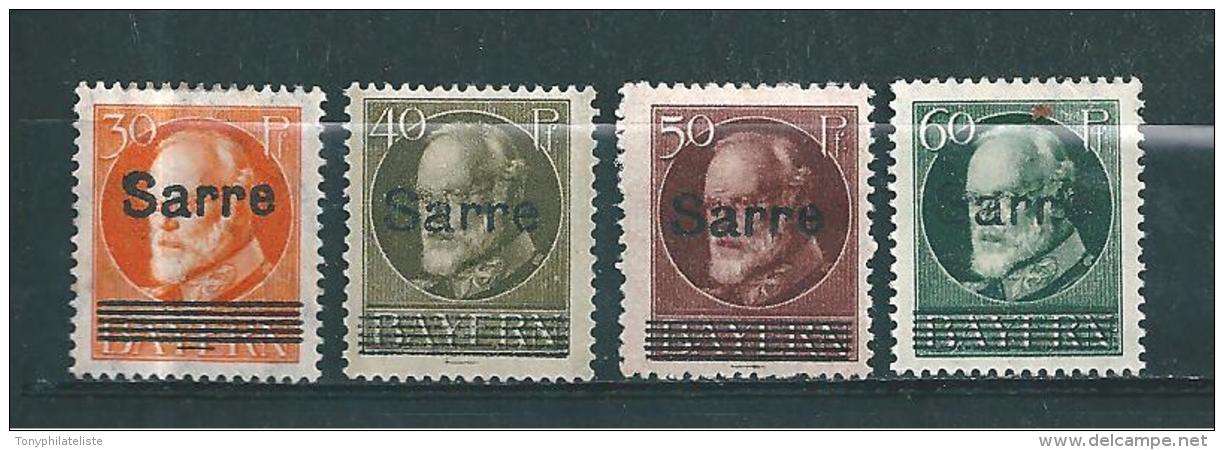 Colonie Sarre Occupation Francaise Timbres De 1920   N°23 A 26  Neufs * - Neufs