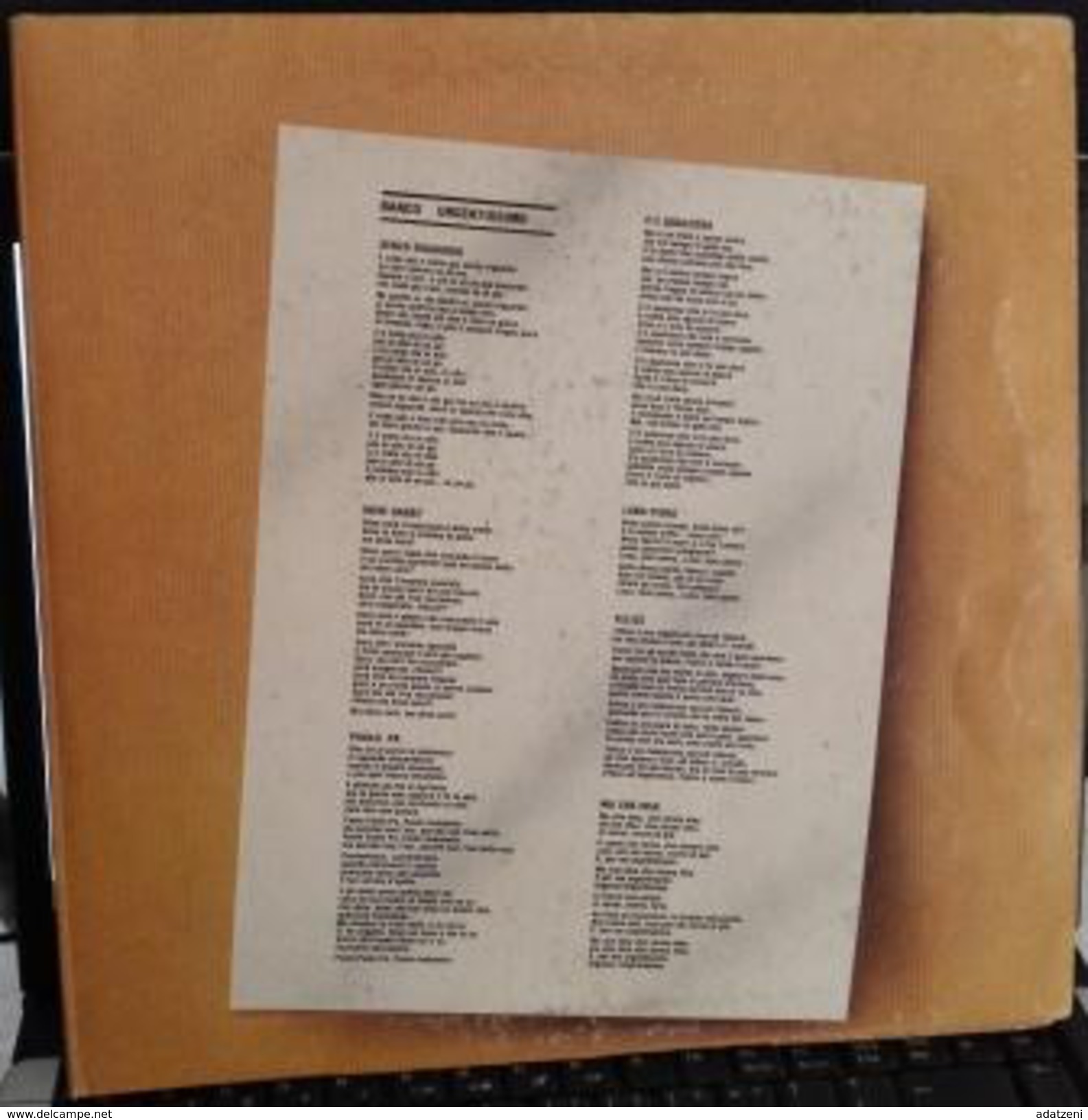 LP –URGENTISSIMO 1980 BANCO DEL MUTUO SOCCORSO - Altri - Musica Italiana