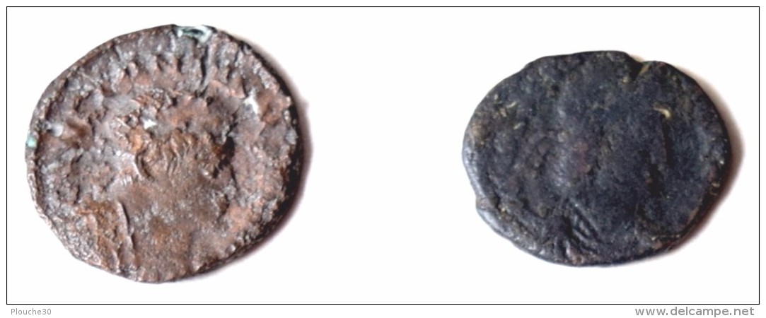 Byzantine Lot De 2 Monnaies De Constantin 1er Et Constance II (351-354) - Byzantinische Münzen