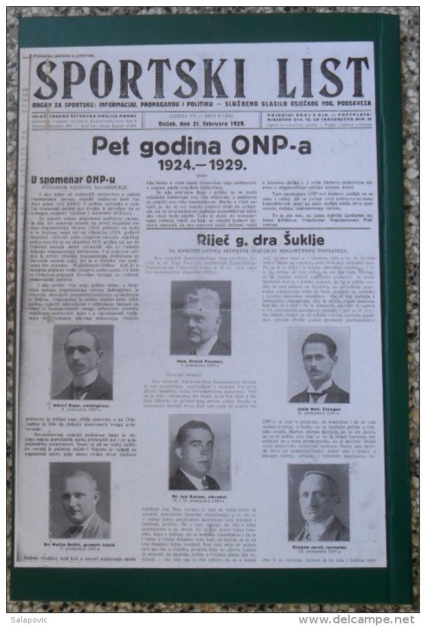 SPORTSKI LIST, SLUZBENO GLASILO OSJECKOG NOGOMETNOG PODSAVEZA, OSIJEK 1928,1929,1930  57 PIECES, BANDED