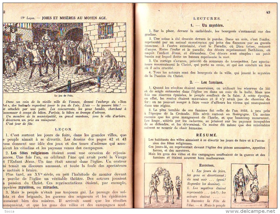 ANCIEN LIVRE  De 1947 " PETITE HISTOIRE De FRANCE - Cours élémentaire Et Cours Moyen 1ère Année - 6-12 Years Old