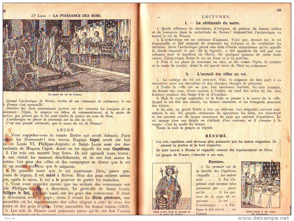 ANCIEN LIVRE  De 1947 " PETITE HISTOIRE De FRANCE - Cours élémentaire Et Cours Moyen 1ère Année - 6-12 Years Old