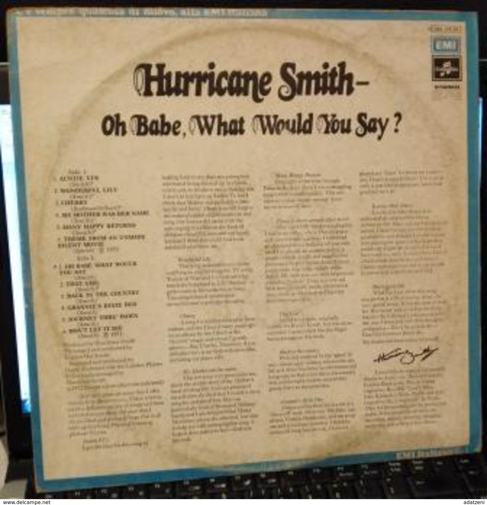 LP 12" HURRICANE SMITH OH BABE WHAT WOULD YOU SAY 1972 - Rock