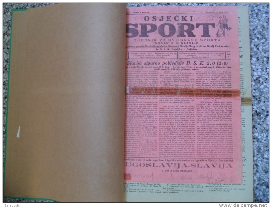 OSJECKI SPORT 1933-1940  40 PIECES,START 1953, ZAGREBACKI SPORTSKI LIST... BANDED - Boeken