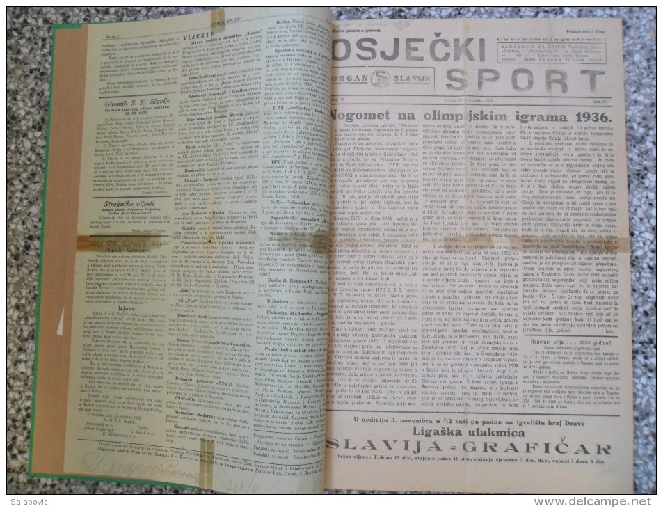 OSJECKI SPORT 1933-1940  40 PIECES,START 1953, ZAGREBACKI SPORTSKI LIST... BANDED - Libri