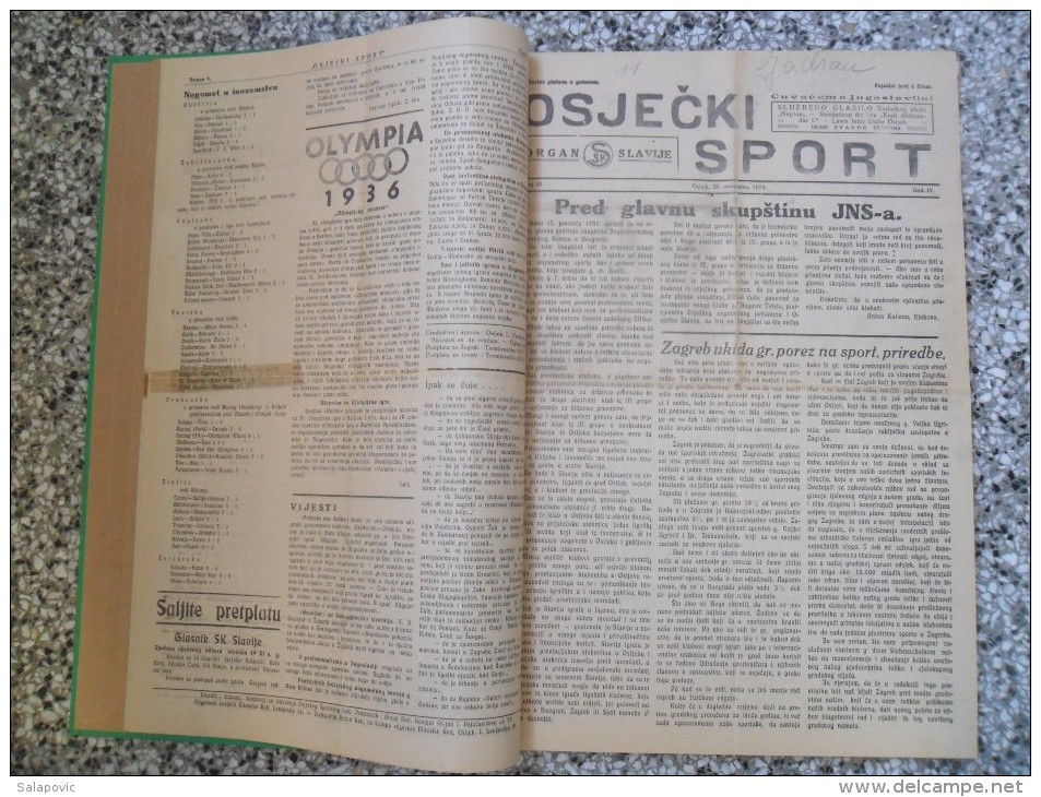 OSJECKI SPORT 1933-1940  40 PIECES,START 1953, ZAGREBACKI SPORTSKI LIST... BANDED - Boeken