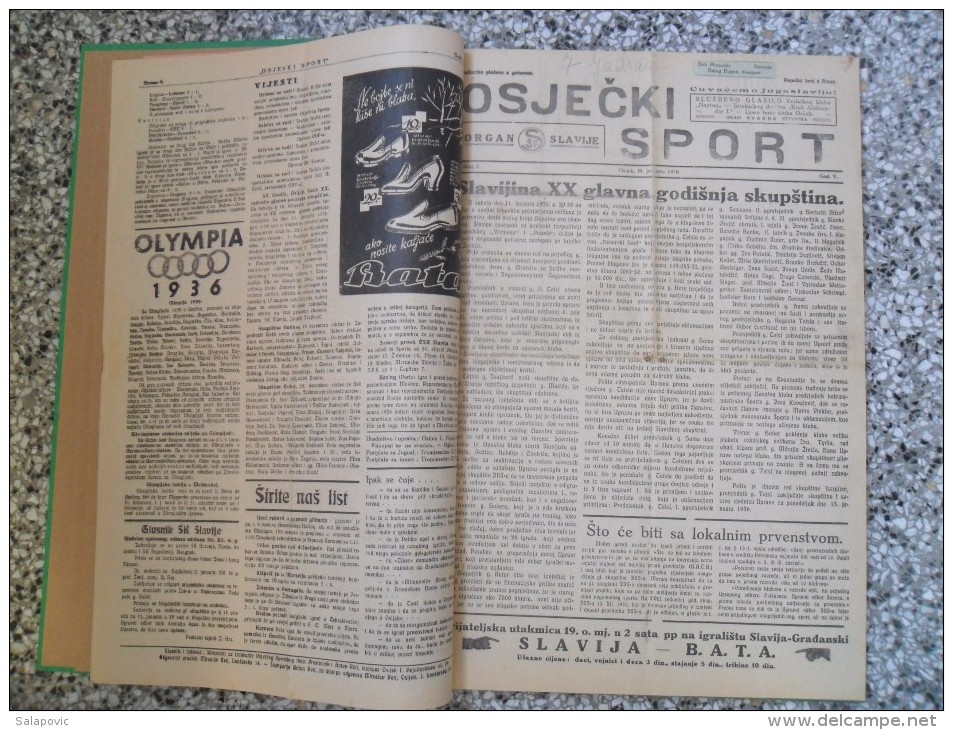 OSJECKI SPORT 1933-1940  40 PIECES,START 1953, ZAGREBACKI SPORTSKI LIST... BANDED