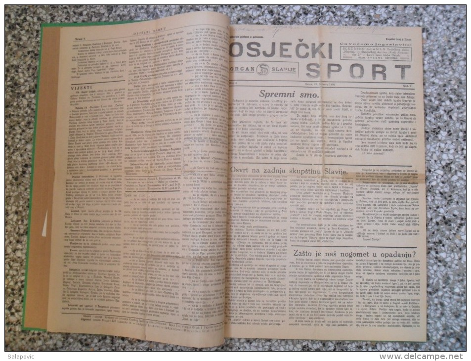 OSJECKI SPORT 1933-1940  40 PIECES,START 1953, ZAGREBACKI SPORTSKI LIST... BANDED