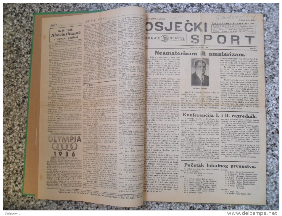 OSJECKI SPORT 1933-1940  40 PIECES,START 1953, ZAGREBACKI SPORTSKI LIST... BANDED