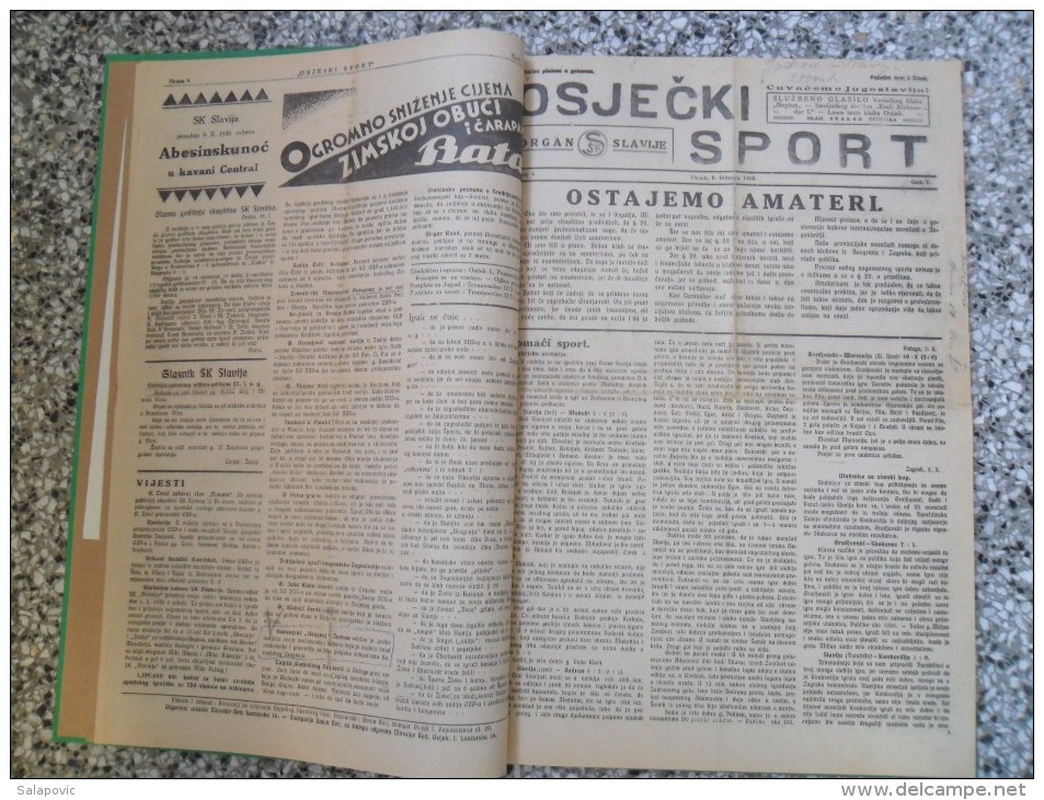 OSJECKI SPORT 1933-1940  40 PIECES,START 1953, ZAGREBACKI SPORTSKI LIST... BANDED