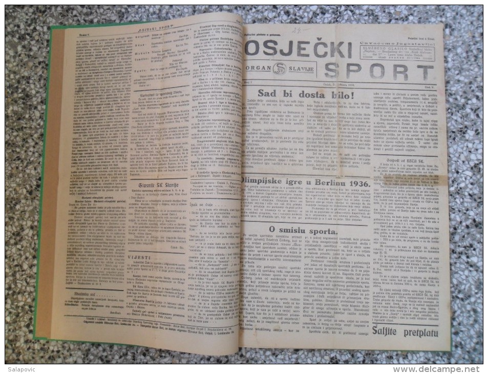 OSJECKI SPORT 1933-1940  40 PIECES,START 1953, ZAGREBACKI SPORTSKI LIST... BANDED