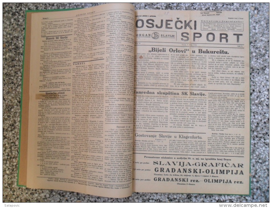 OSJECKI SPORT 1933-1940  40 PIECES,START 1953, ZAGREBACKI SPORTSKI LIST... BANDED