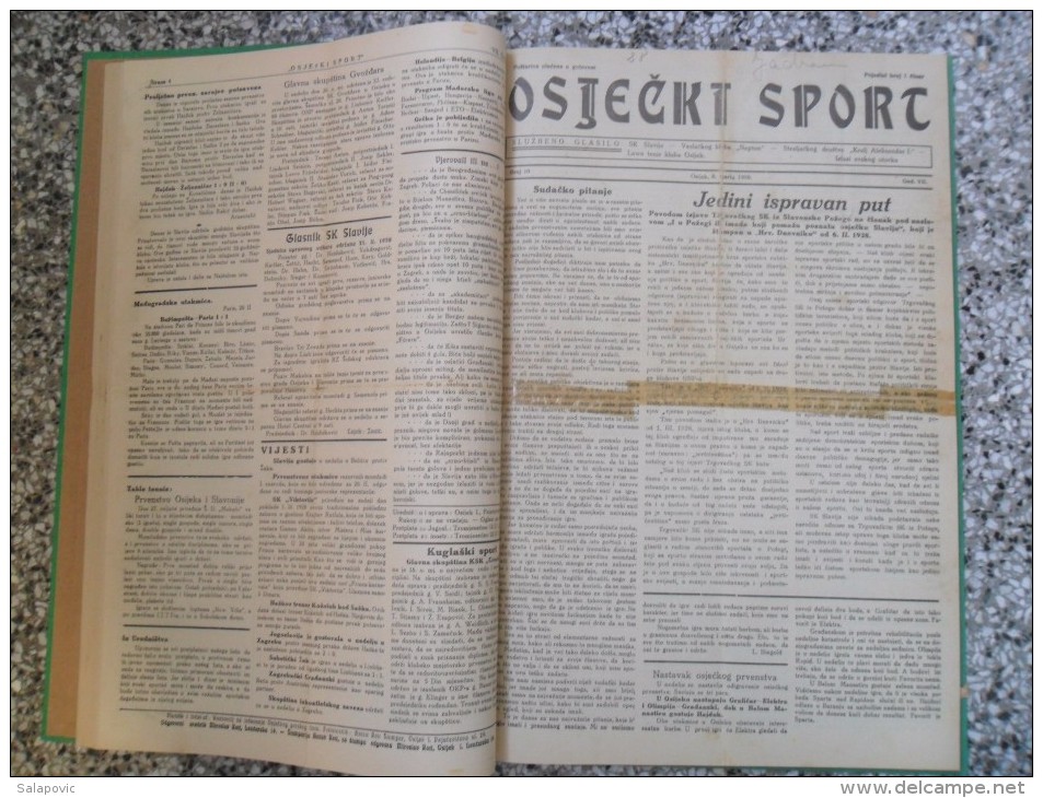 OSJECKI SPORT 1933-1940  40 PIECES,START 1953, ZAGREBACKI SPORTSKI LIST... BANDED