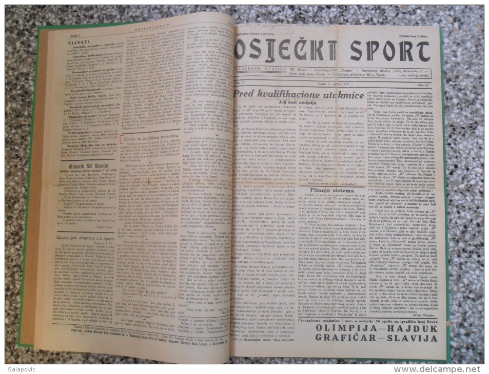 OSJECKI SPORT 1933-1940  40 PIECES,START 1953, ZAGREBACKI SPORTSKI LIST... BANDED